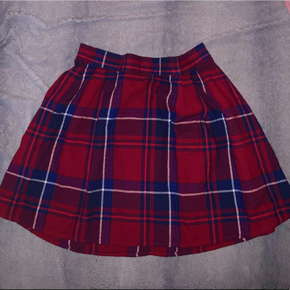 SOLD - ‼️Old Navy Red&Blue Plaid Skater Skirt‼️